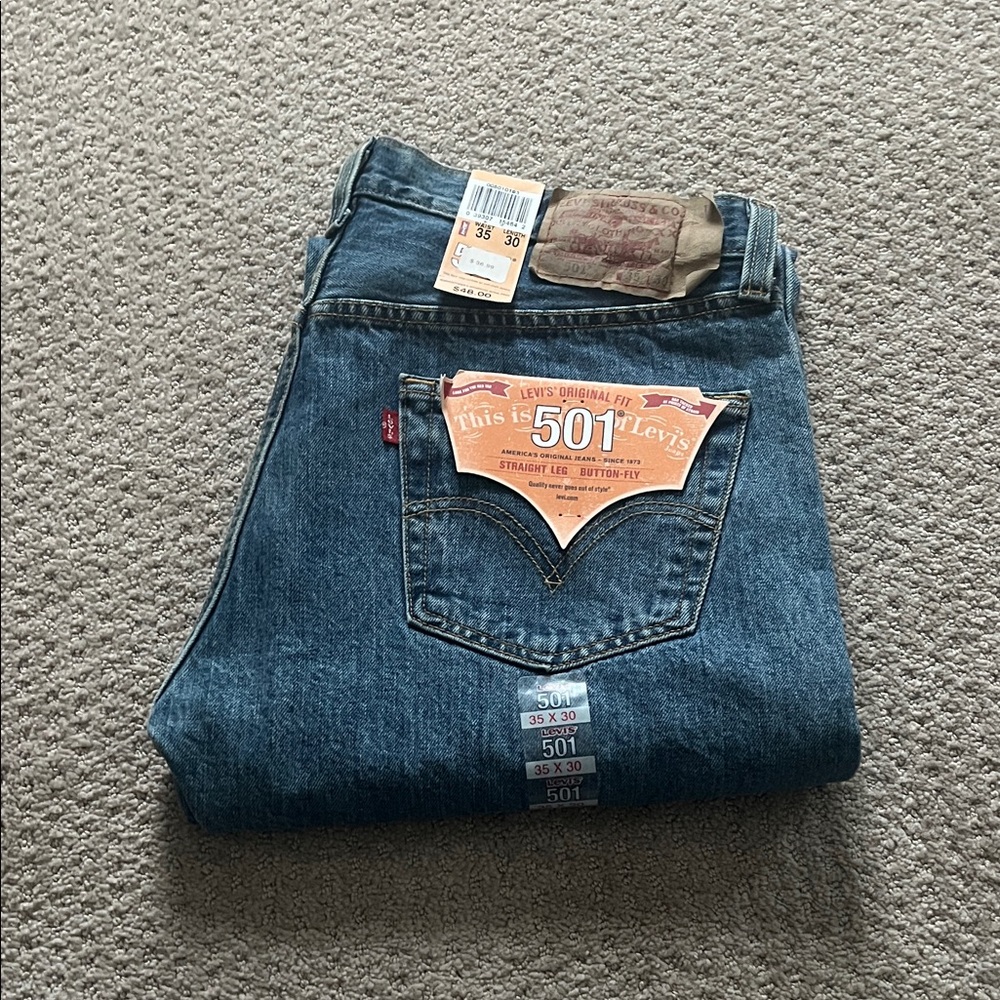 Levi's 501 Straight Fit Denim Jeans